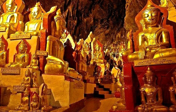 Pindaya Caves located next to the town of Pindaya, are a Buddhist pilgrimage site and a tourist attraction located on a limestone ridge in the Myelat region,...