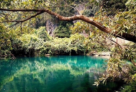 by Andreas Stephan on Flickr.Beautiful karstic rivers of Phong Nha Ke-Bang National Park in Vietnam.