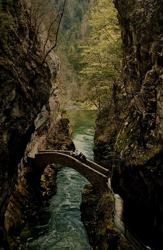 Stone Bridge, Gorges de l'Areuse, Switzerland