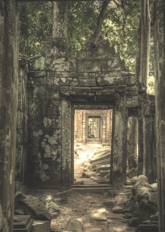 Jungle doorways at Koh Ker, a remote archaeological site in northern Cambodia