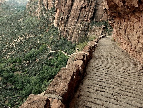 by russ david on Flickr.Angels Landing hike in Zion National Park, USA.
