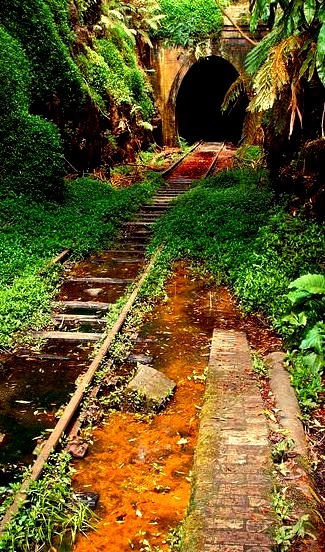 The old abandoned Helensburgh Station in New South Wales, Australia